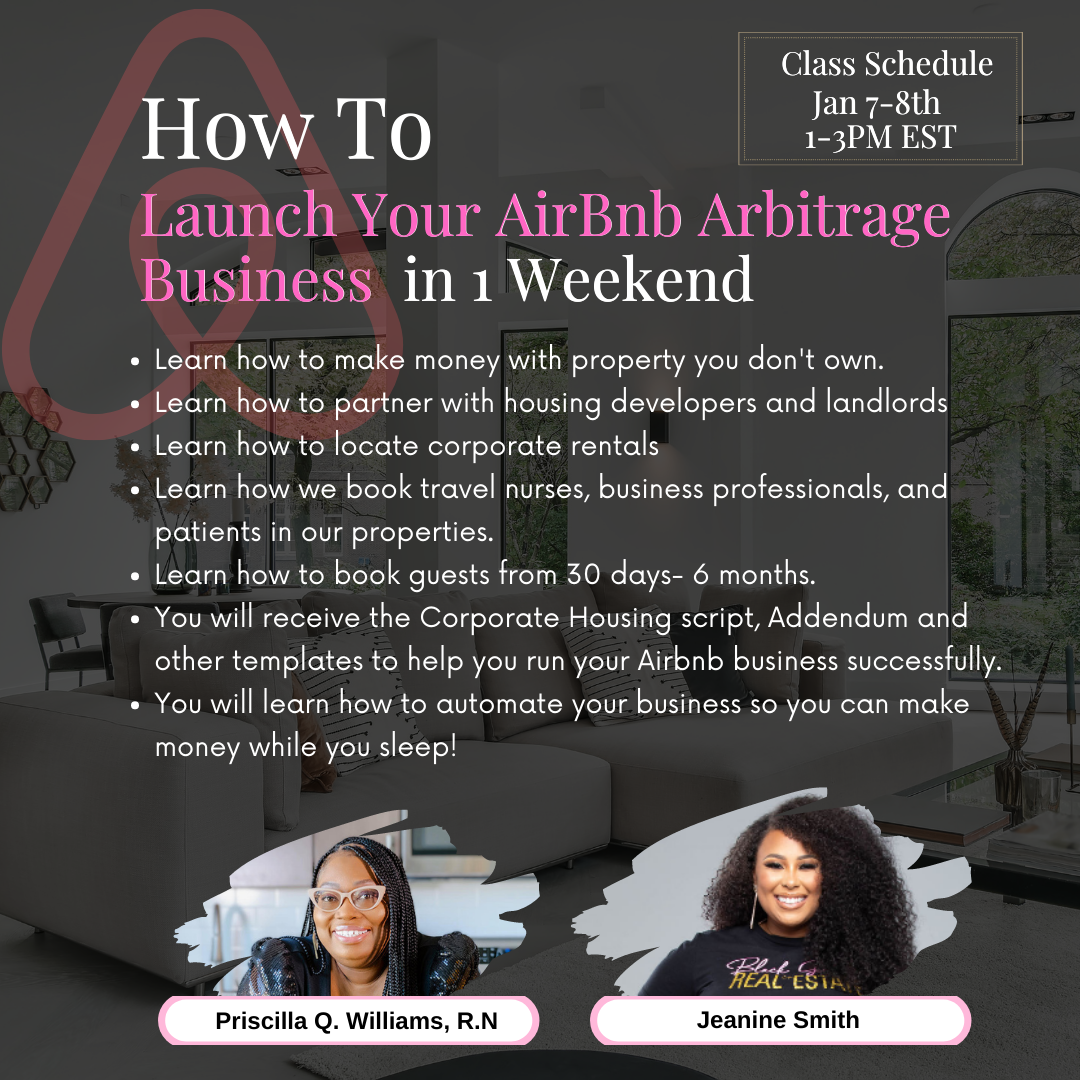 How To Launch Your AirBnb Arbitrage Business  in 1 Weekend Virtual MASTERCLASS